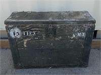 Vintage military wooden box measures 23.5 x 8.5x