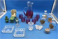 Apothecary Bottles, Crystal Dishes, Vntg Dollhouse