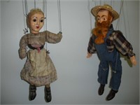 Man & Lady Marionette/String Puppet 14 Inch Tall
