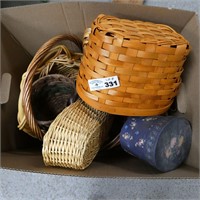 Large Box of Assorted Baskets