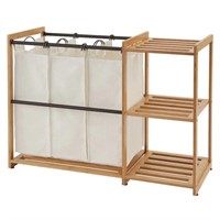 $115-"As Is" TRINITY Bamboo Laundry Station
