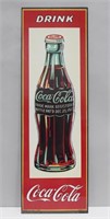 BLOCK MOUNTED COCA-COLA ADVERTISING SIGN