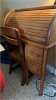 Child’s Rolltop desk, chair