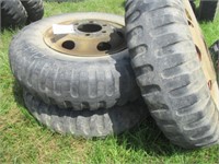 762) Three 6-hole military tires 9.00-20