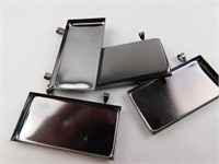 gunmetal rectangle pendants