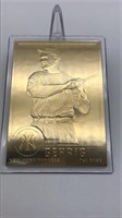 Lou Gehrig 22kt Gold Baseball Card Danbury Mint