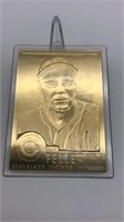 Bob Feller 22kt Gold Baseball Card Danbury Mint