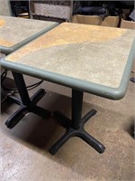 Green laminate table top seat for 2