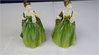 (2) Royal Doulton Porcelain Figurine