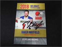 2018 GP BAKER MAYFIELD AUTOGRAPHED RC COA