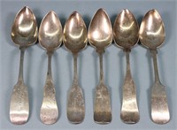 (6) American Coin Silver Serving Spoons