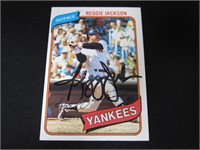 1980 TOPPS REGGIE JACKSON AUTOGRAPH COA