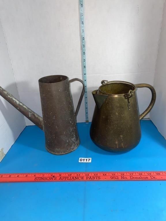 Copper or brass pitcher decor