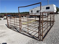Steel cattle pen (3) 14" 1 with bow gate +