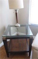 Modern Glass Top End Table