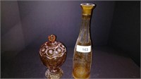 Amber Vase and Jar