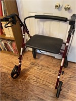 24" Wide Collapsible Walker W/Brakes
