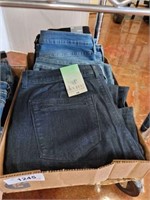 TRAY OF LADY'S JEANS SOME NEW