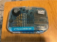 47 piece drill bit set- new