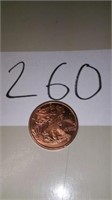 2011 WALKING LIBERTY COPPER COIN .999 FINE