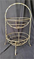 Double Metal Basket Gold Tone