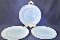 5 VTG Anchor Hocking  Dinner Plates 24k trimmed