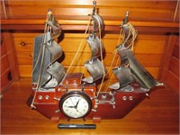 Retro ,United Wooden/Metal Ship Clock