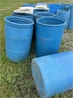(13) 55 Gallon Poly Drums