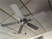 2 white ceiling fans