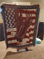 Bald Eagle American Flag Throw