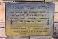 Circular Quay 1956 Opening Sign