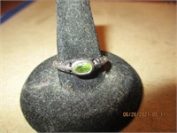 Green Stone Marked 925 TMA Ring (2.32g)