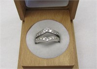 925 Sterling Silver Ring 2 Band in One Sz 5
