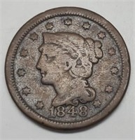 1848 Large Cent XF