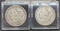 (2) 1901-O Morgan Silver Dollars