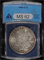 1902-O MORGAN DOLLAR ANACS MS-62