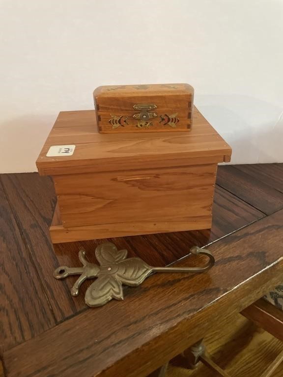 MINIATURE BEE HIVE BOX, JEWELRY BOX AND