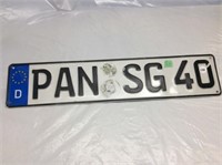 Foreign License Plate 20" wide