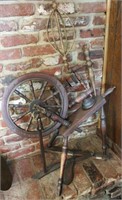 Antique Wooden Spinning Wheel