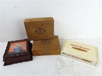 Lot of 4 Cigar Boxes