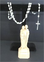 Statue & Rosary-Family That Prays Together