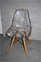 CLEAR MID CENTURY STYLE SIDE CHAIR