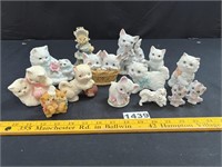 Large Lot of Cat Figurines