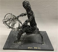 Artist Signed Wire Sculpture