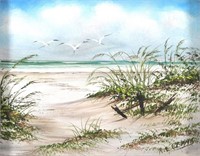 R.L. LEWIS Highwaymen Beach Painting