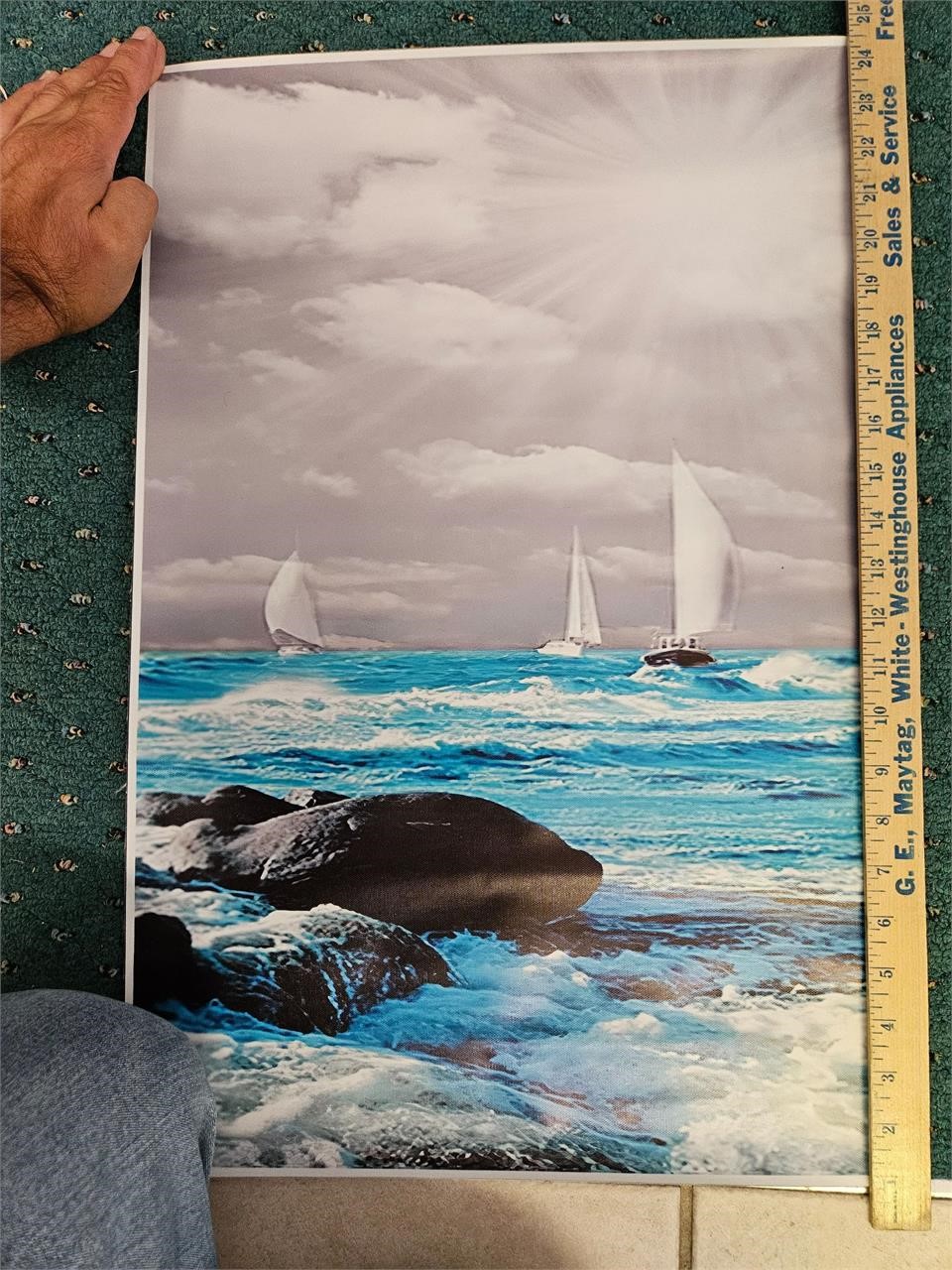 Sailboats at Sea Poster