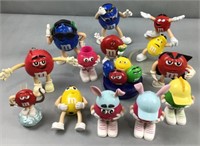 Platoon of M & M candy toys / figures