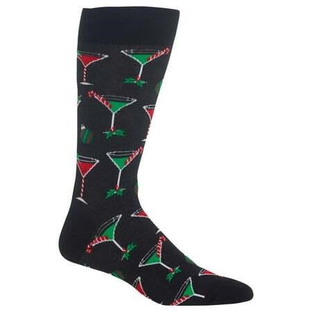 $12  Hot Sox Men's Christmas Cocktails Socks 10-13