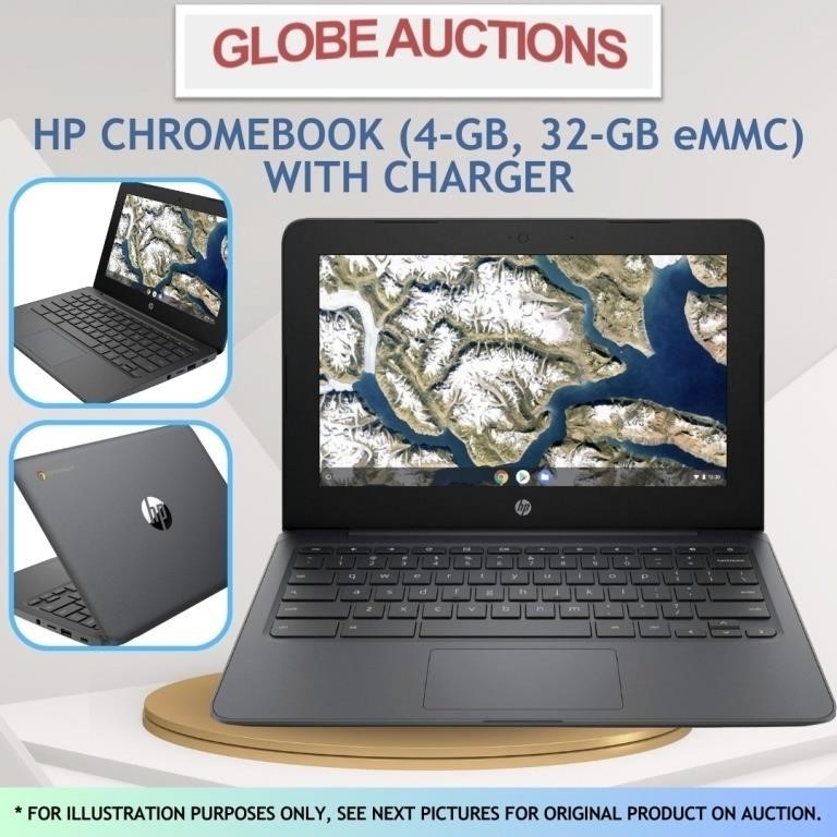 HP CHROMEBOOK (4-GB, 32-GB eMMC) W/ CHARGER