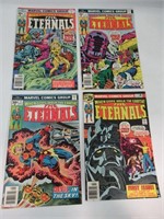 The Eternals #1/3/7/8 (1976, Marvel)